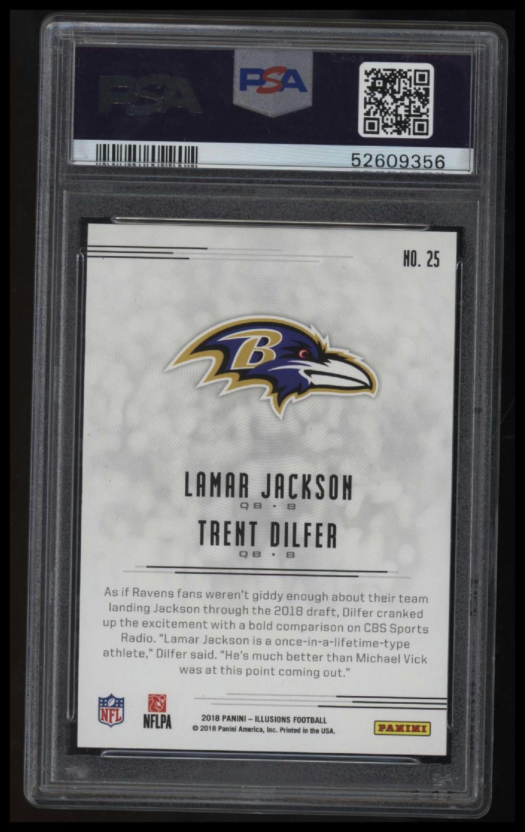 2018 Panini Illusions L.Jackson/T.Dilfer PSA 10