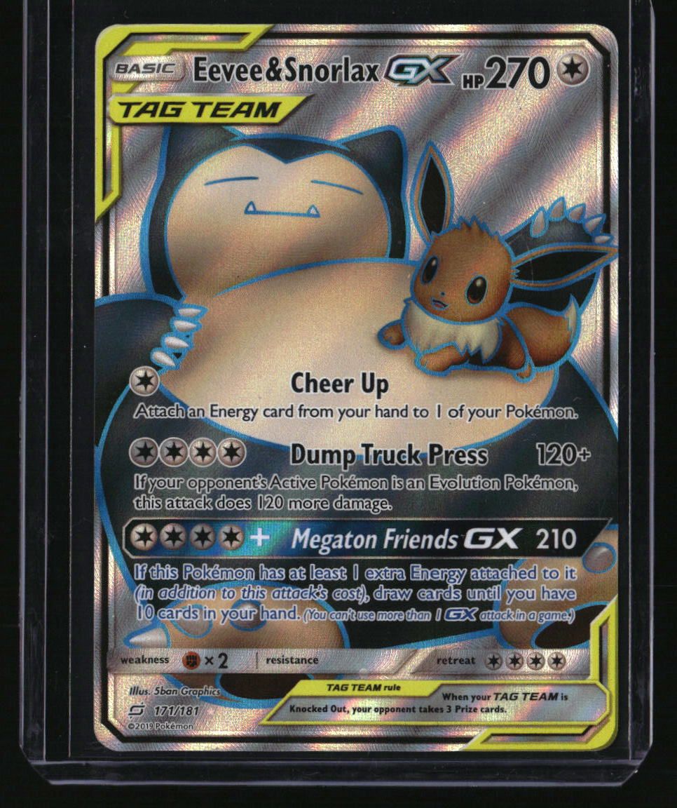 SM - Team Up Eevee &amp; Snorlax GX (Full Art) LP