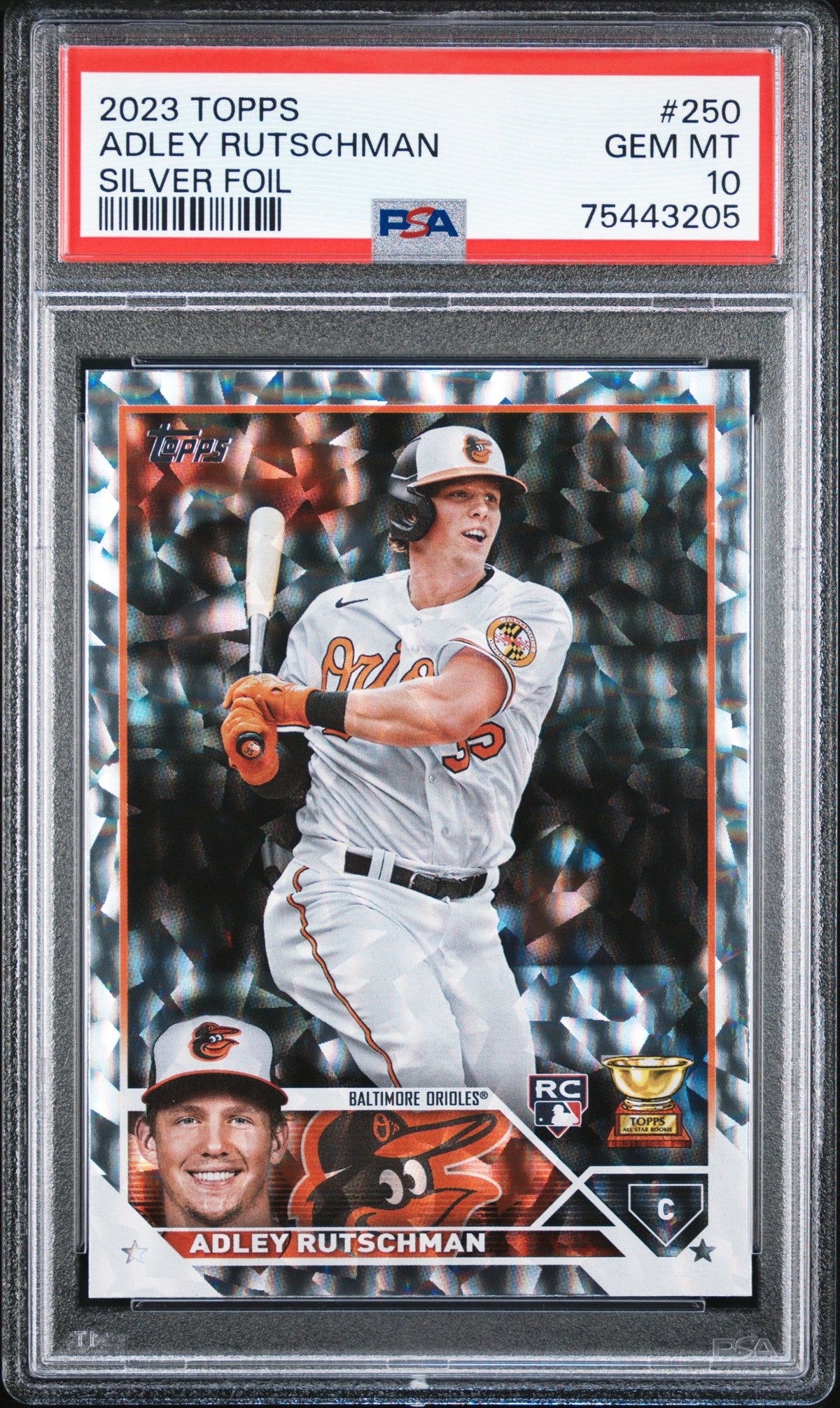 2023 Topps #250 Adley Rutschman Silver Foil PSA 10