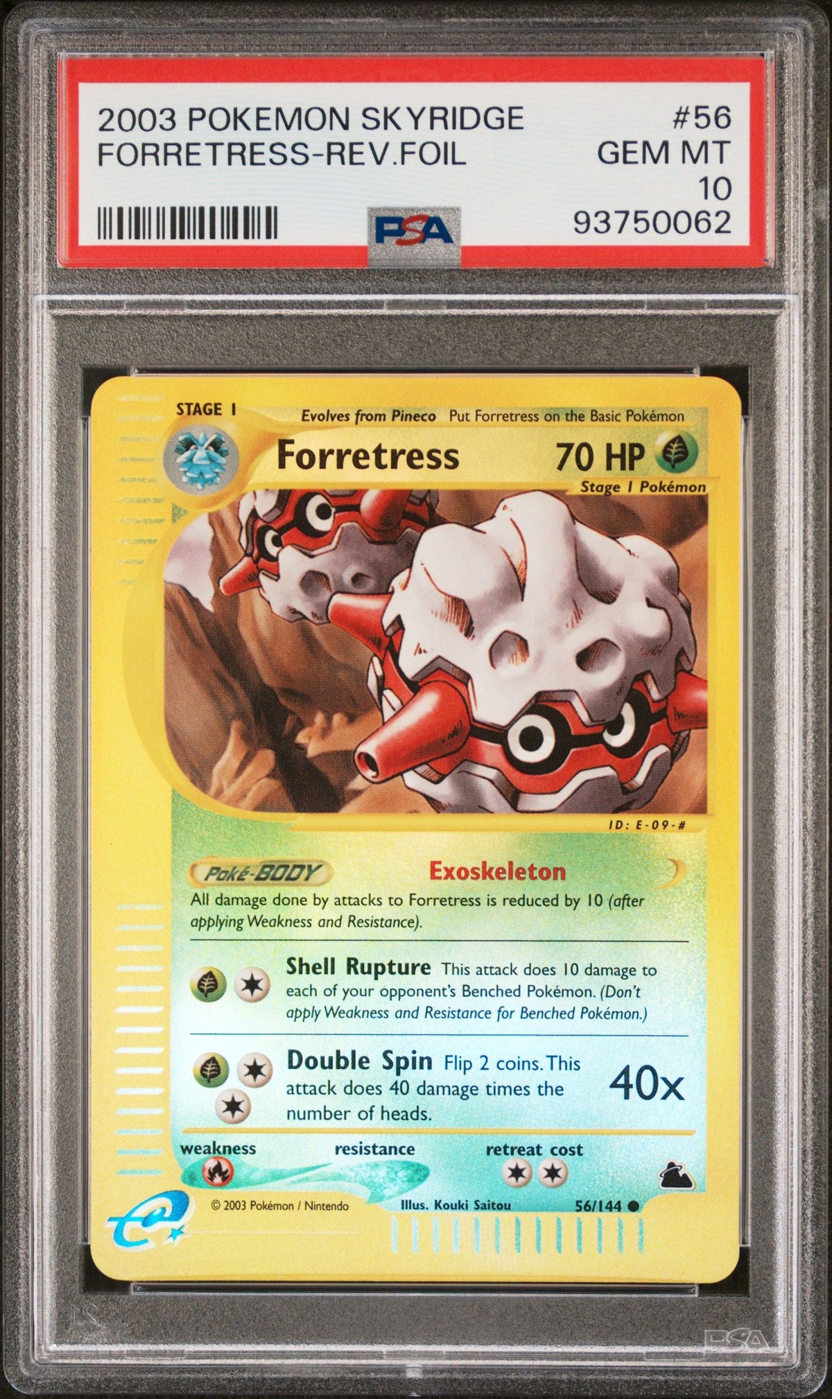 2003 Pokemon Skyridge Forretress-Rev.Foil PSA 10