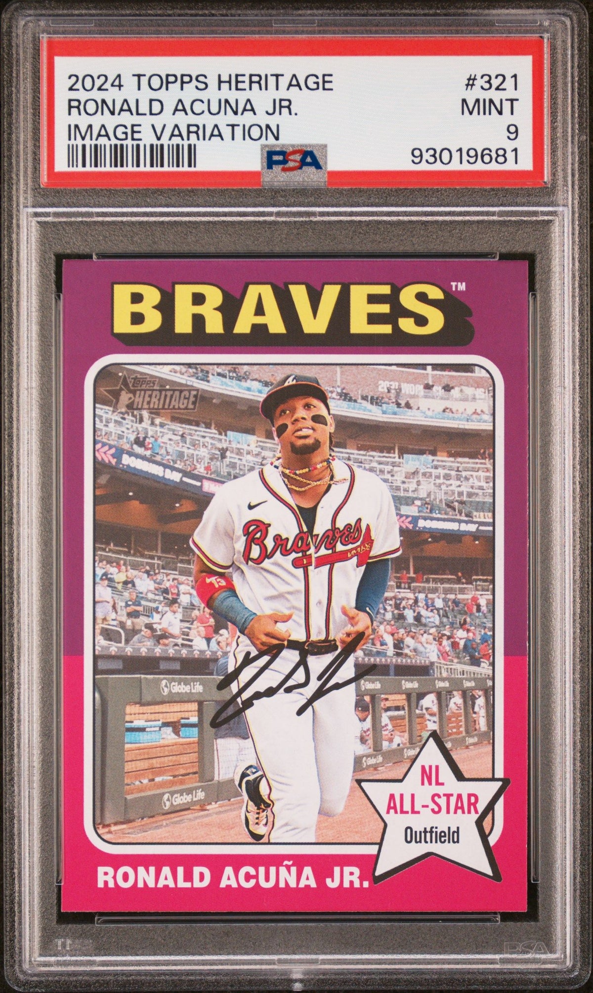 2024 Topps Heritage Ronald Acuna Jr. Image Variation PSA 9