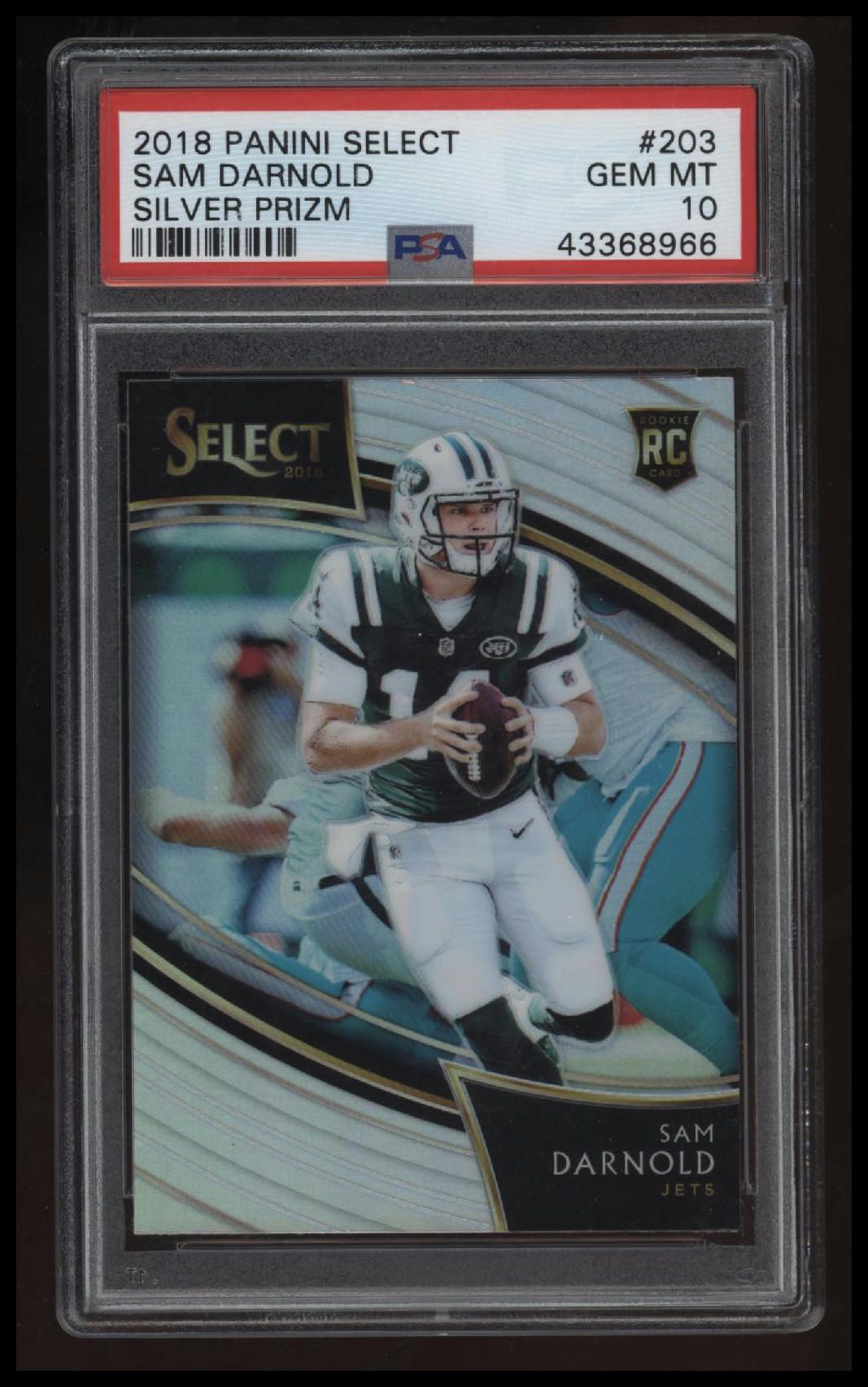 2018 Panini Select Sam Darnold Silver Prizm PSA 10 43368966