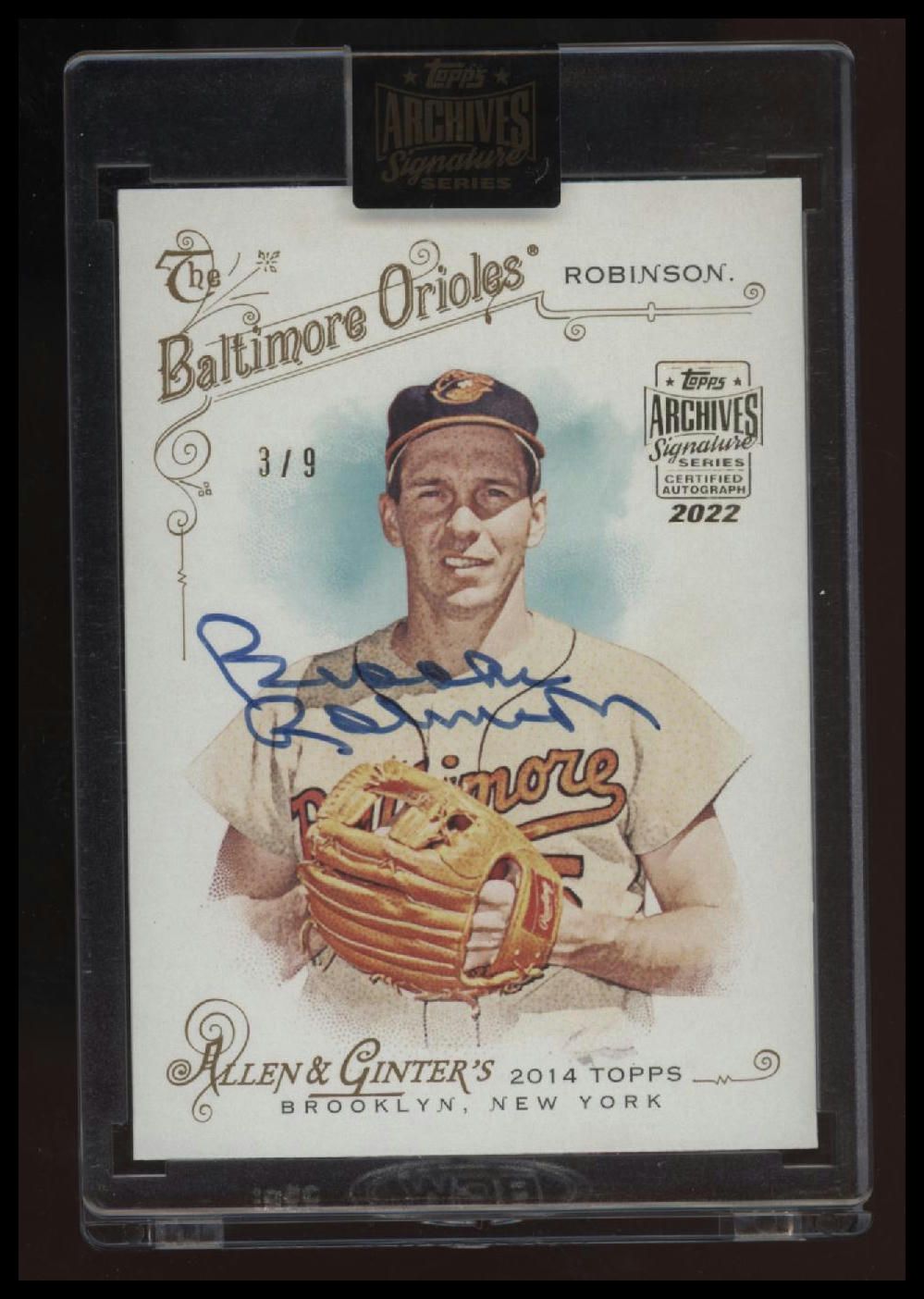 2022 Allen &amp; Ginter Brooks Robinson Archive Signature Series #/9