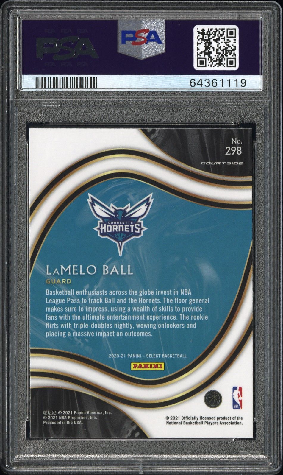 2020 Panini Select Lamelo Ball Blue Retail PSA 10