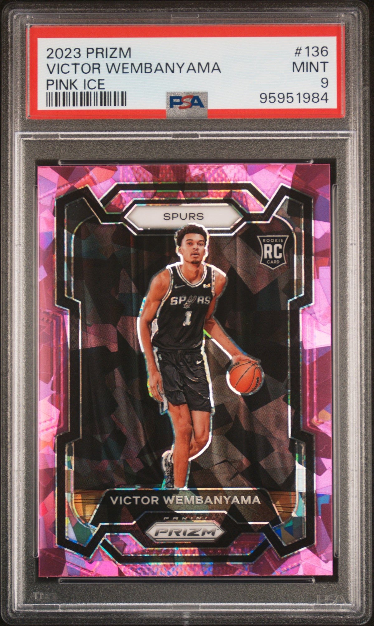 2023 Panini Prizm Victor Wembanyama Pink Ice PSA 9 95951984