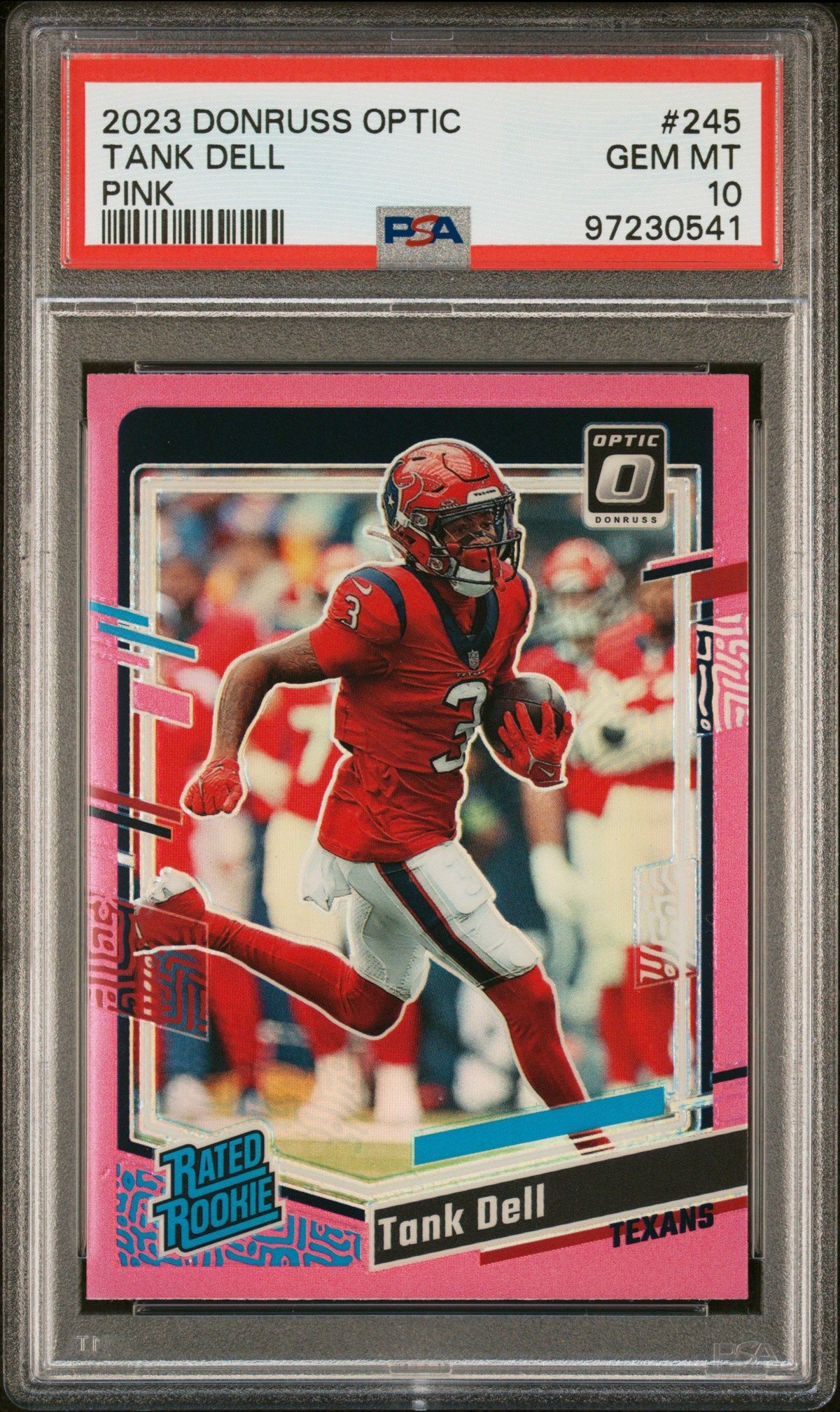 2023 Panini Donruss Optic Tank Dell Pink PSA 10