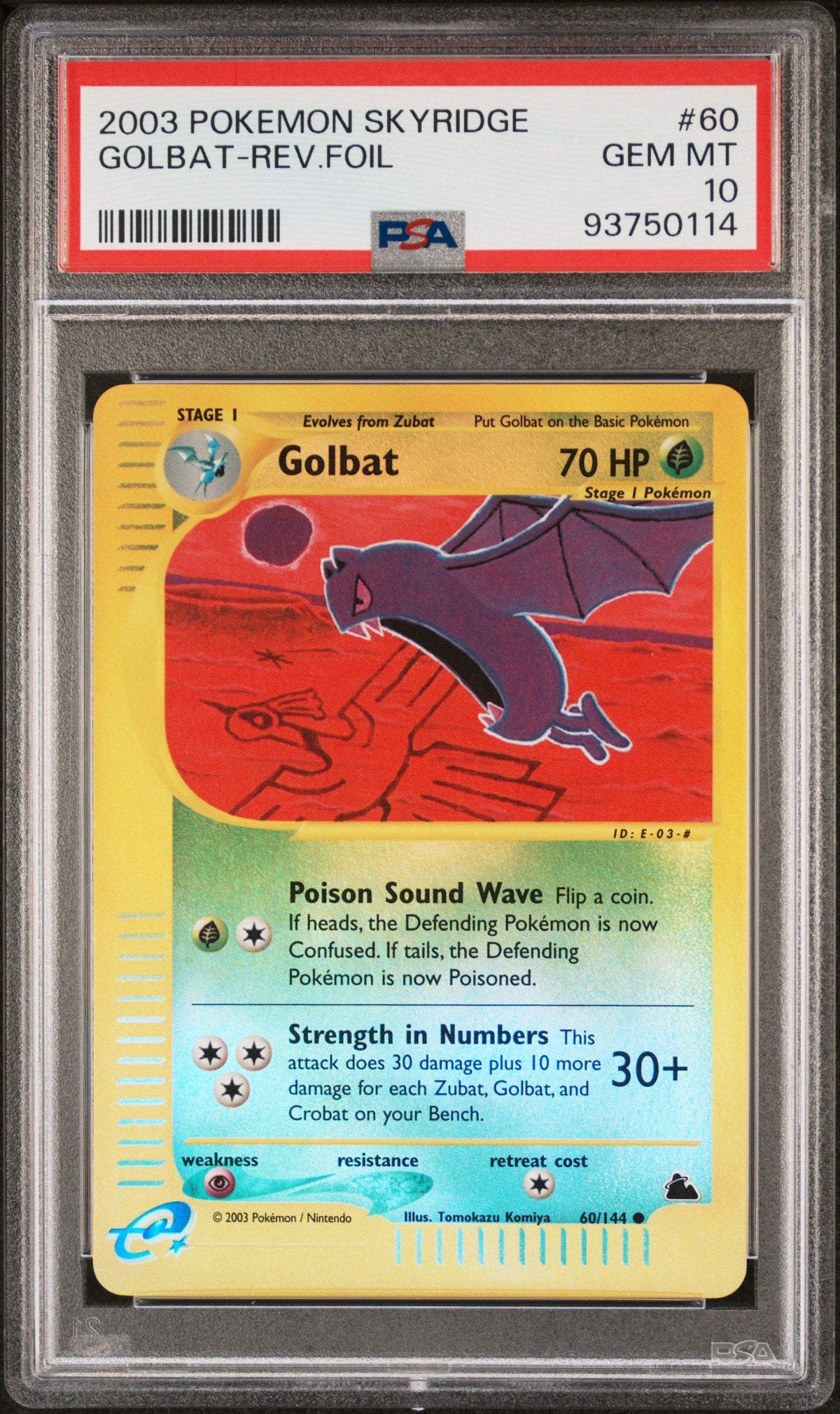 2003 Pokemon Skyridge Golbat-Rev.Foil PSA 10