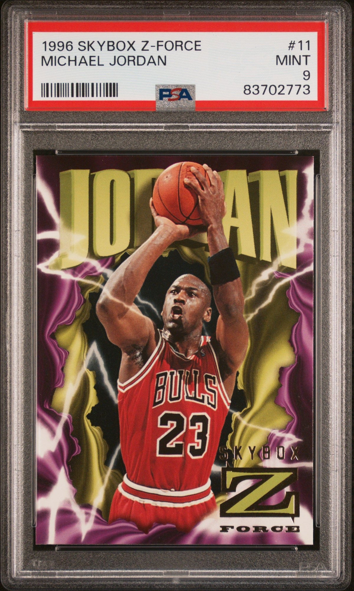 1996 Skybox Z-Force #11 Michael Jordan PSA 9