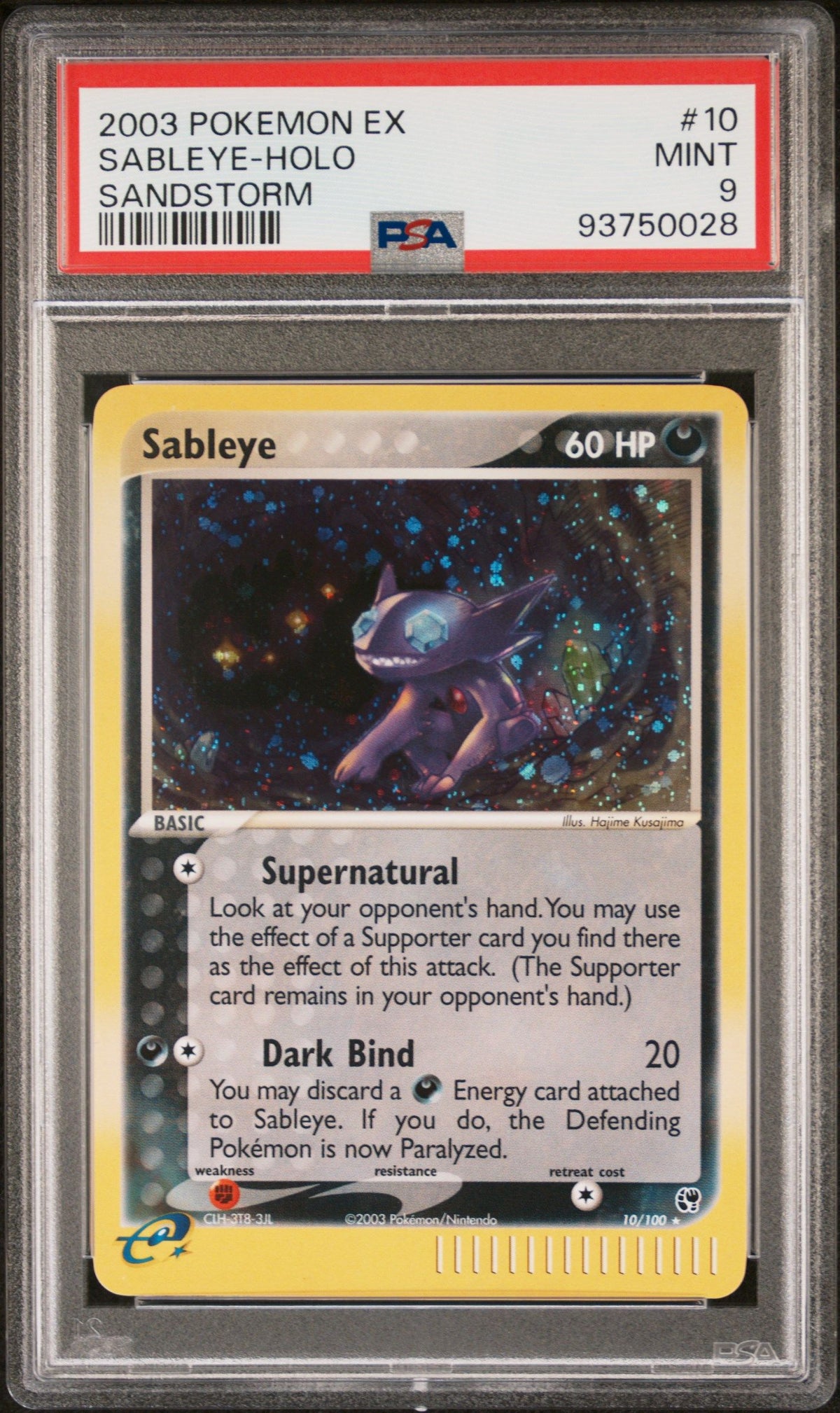 2003 Pokemon Ex Sandstorm Sableye-Holo Sandstorm PSA 9