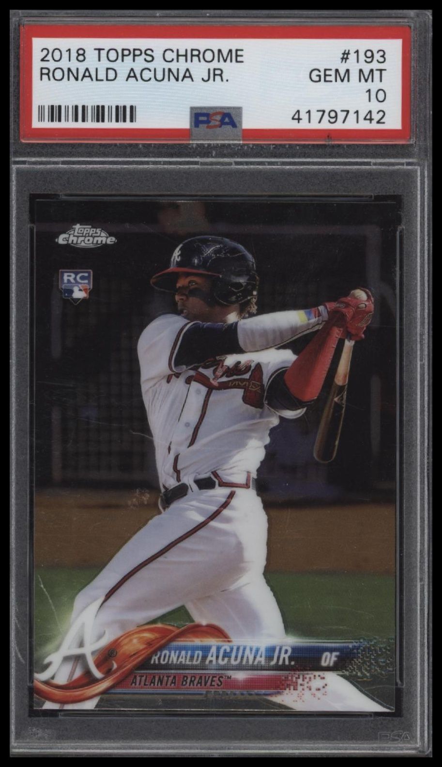 2018 Topps Chrome #193 Ronald Acuna Jr. PSA 10