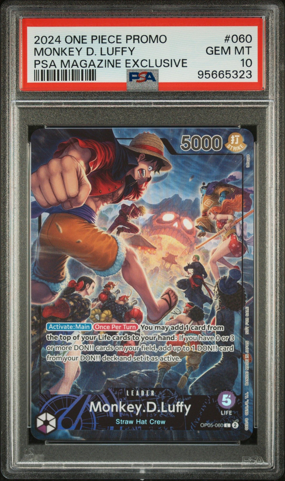 2024 One Piece Promos Monkey D. Luffy Psa Magazine Exclusive PSA 10