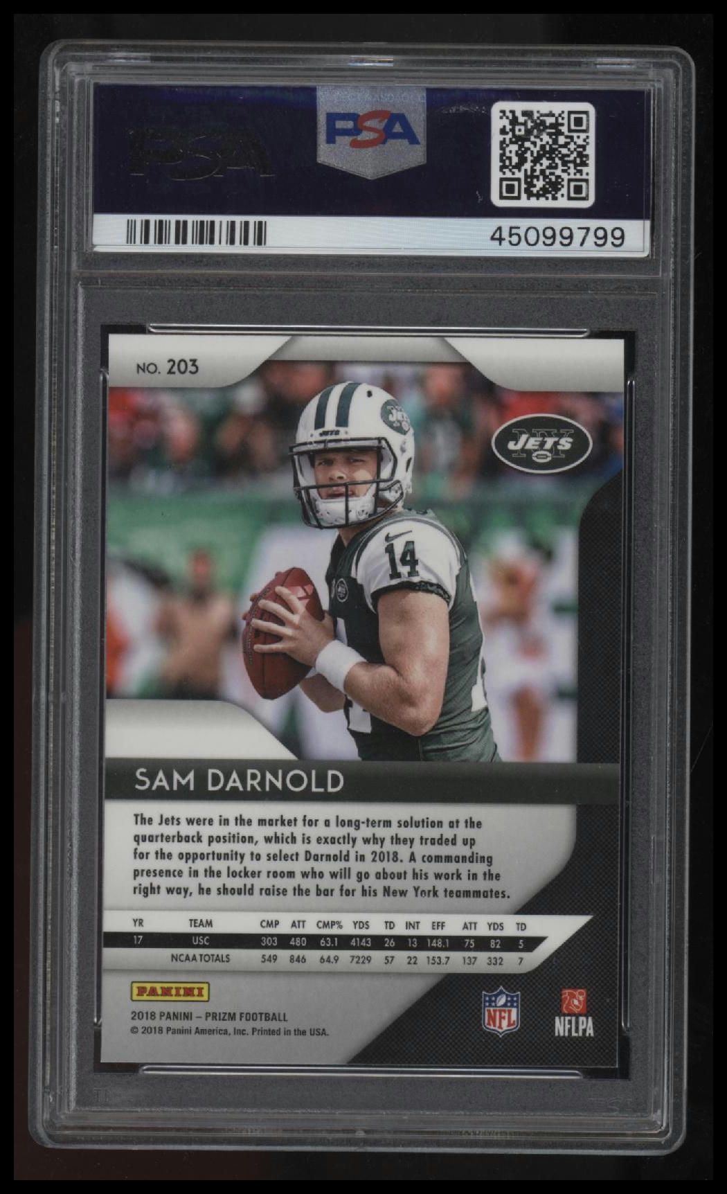 2018 Panini Prizm Sam Darnold PSA 10 45099799