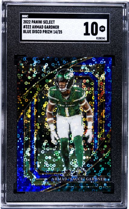 2022 Panini Select Ahmad Gardner Blue Disco Prizm SGC 10