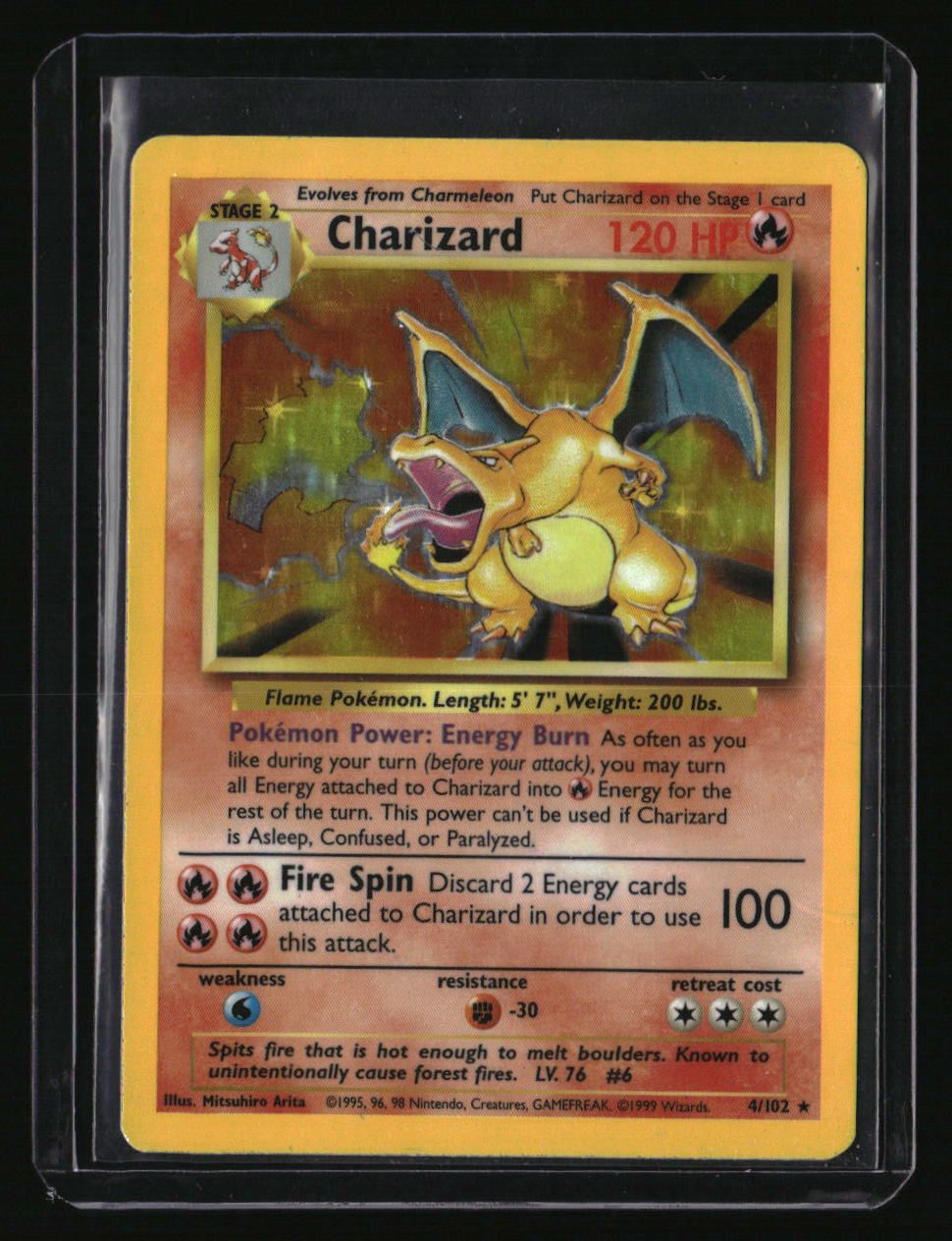 Base Set Charizard Small Crease