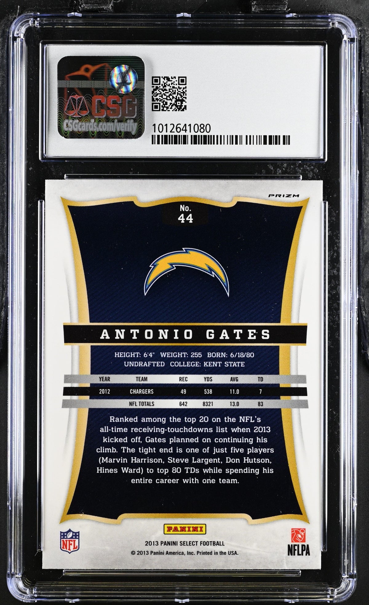 2013 Select Antonio Gates CGC 9