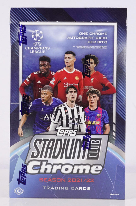 2021/22 Topps Stadium Club Chrome UEFA Champions League Soccer Hobby Box