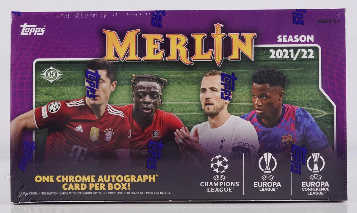 2021/22 Topps UEFA Champions League Merlin Chrome Soccer Hobby Box