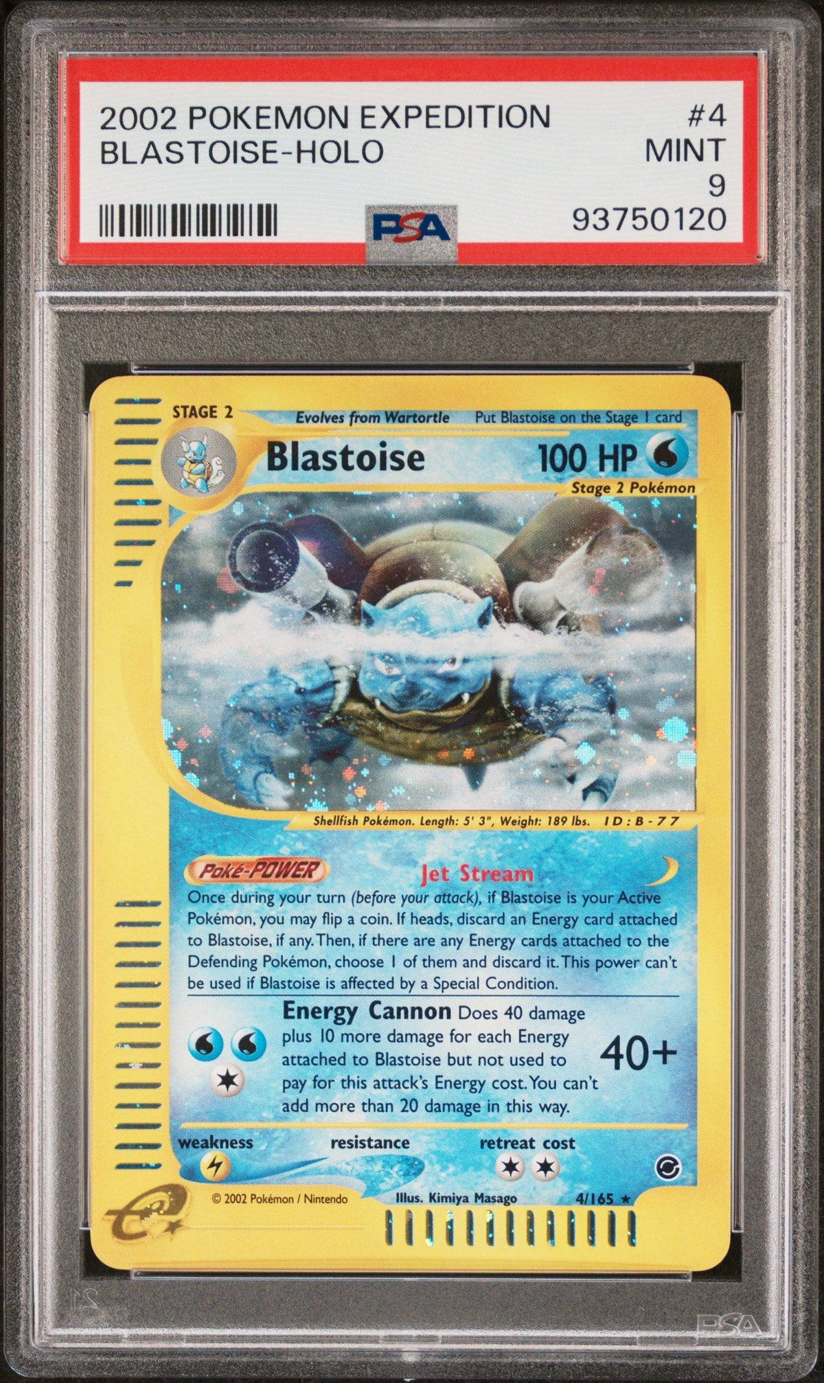 2002 Pokemon Expedition Blastoise-Holo PSA 9