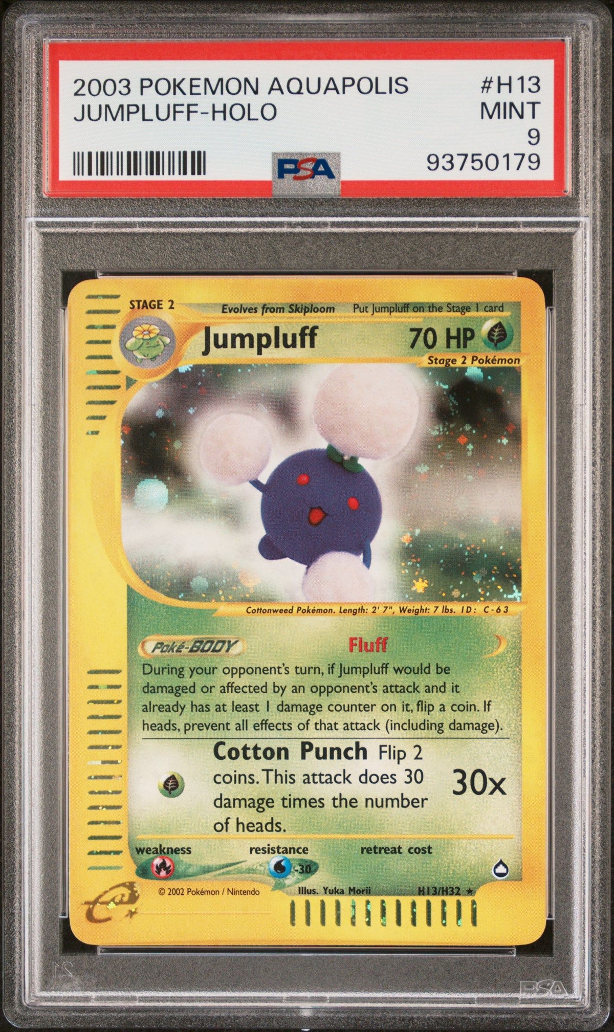 2003 Pokemon Aquapolis Jumpluff-Holo PSA 9