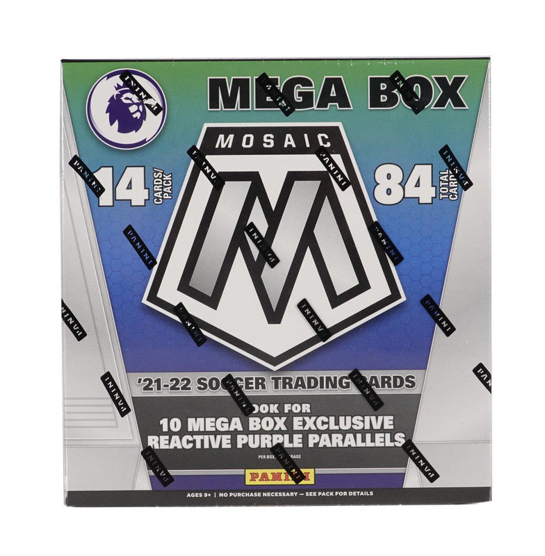 2021/22 Panini Mosaic EPL Premier League Soccer Mega Box (Reactive Purple Parallels!) (Fanatics)