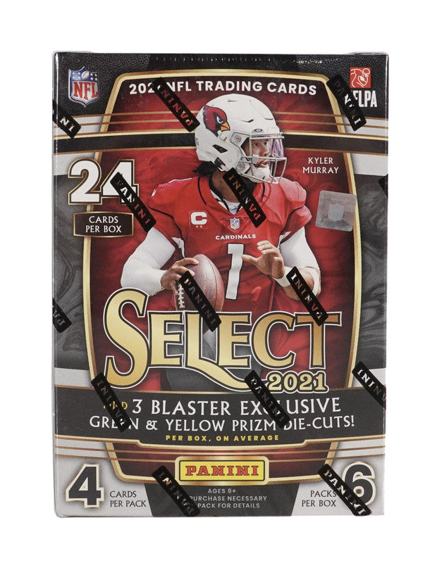 2021 Panini Select Football 6-Pack Blaster Box (Green &amp;amp; Yellow Prizms!)