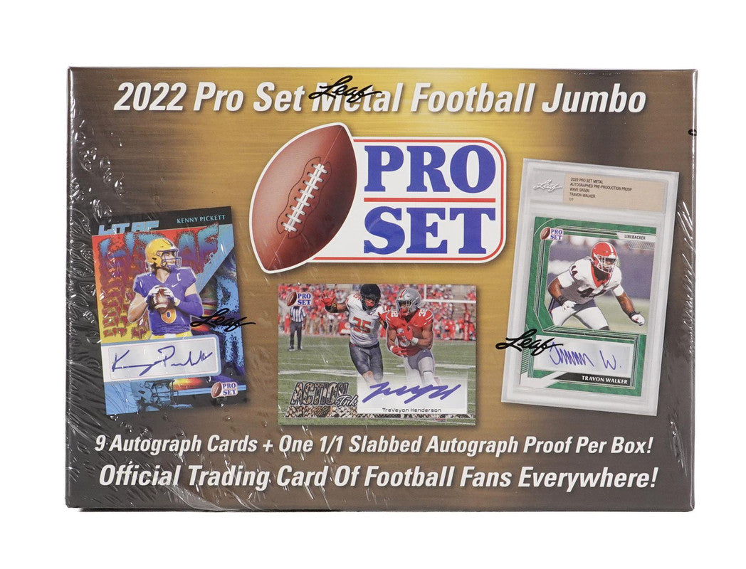 2022 Leaf Pro Set Metal Football Hobby Jumbo Box