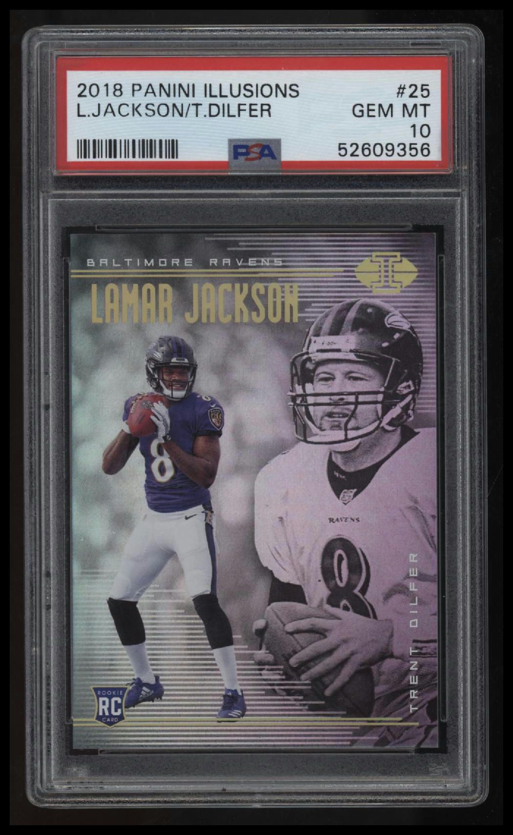 2018 Panini Illusions L.Jackson/T.Dilfer PSA 10