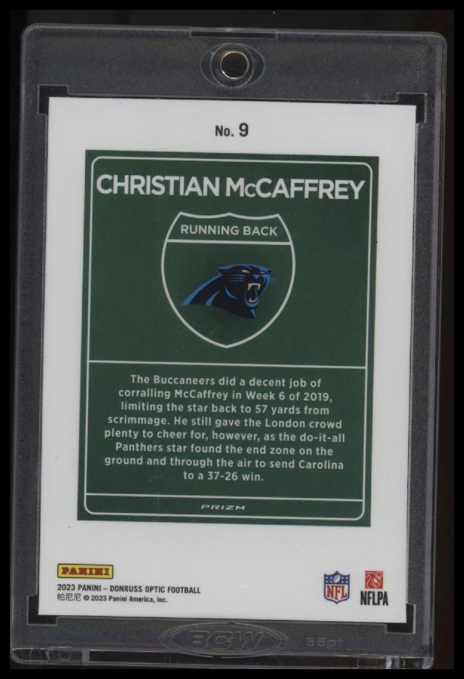 2023 Donruss Optic Christian McCaffrey International Downtown