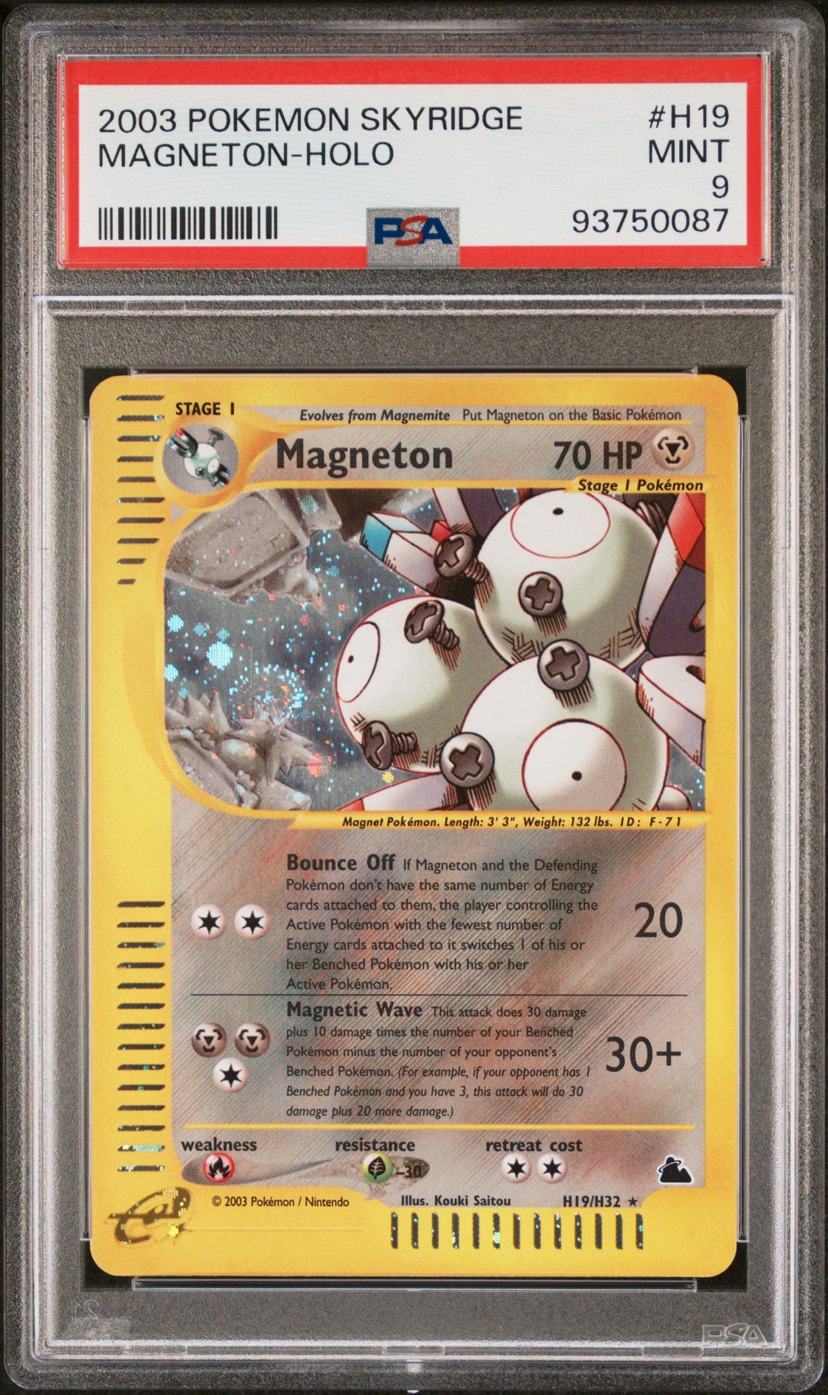 2003 Pokemon Skyridge Magneton-Holo PSA 9