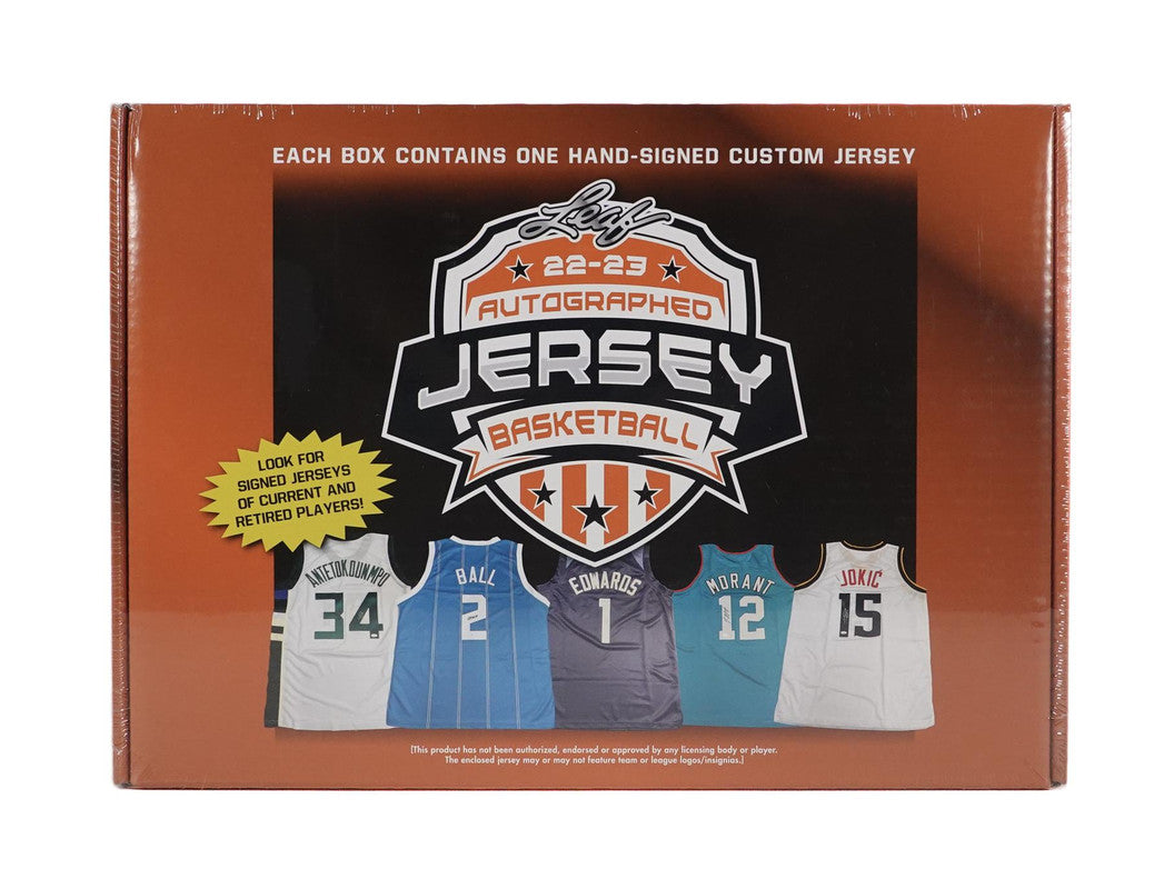 2022/23 Leaf Autographed Basketball Jersey Hobby Box