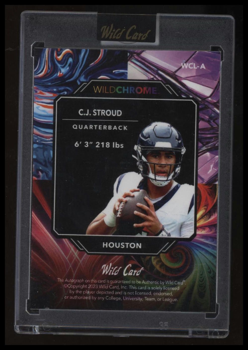 2023 Wild Card Wildchrome CJ Stroud Lazer Blue auto /5