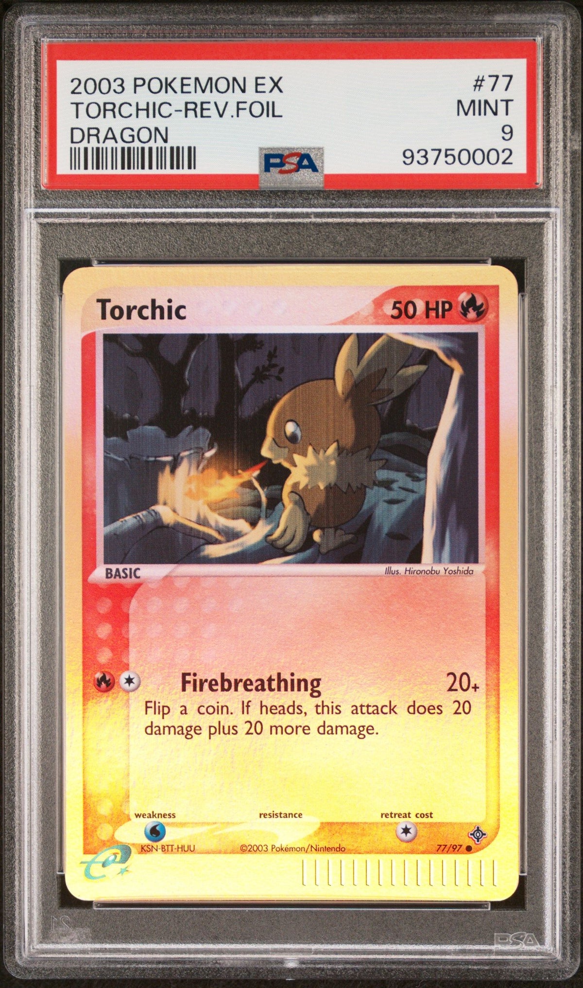 2003 Pokemon Ex Dragon Torchic-Rev.Foil Dragon PSA 9