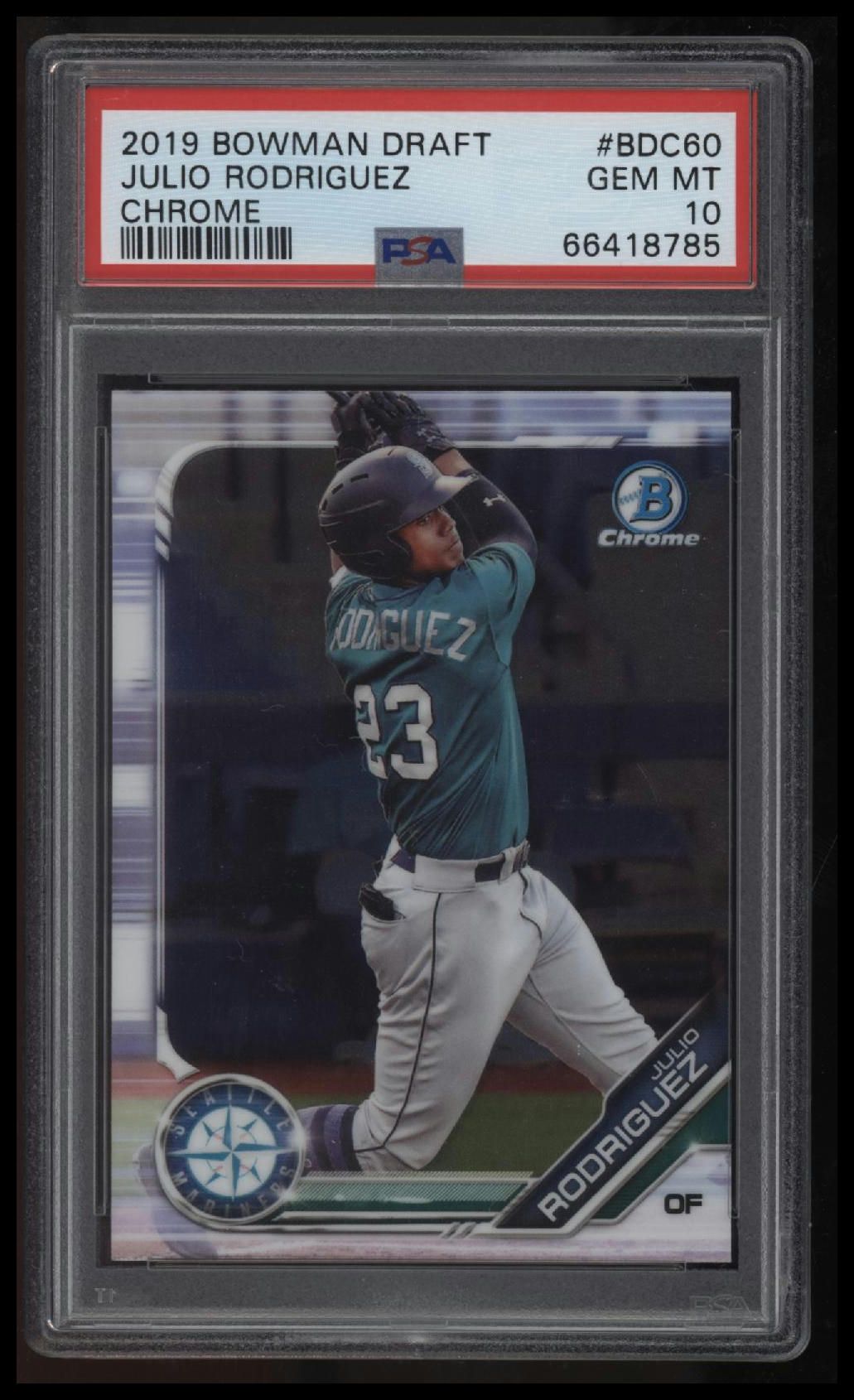 2019 Bowman Draft Julio Rodriguez Chrome PSA 10