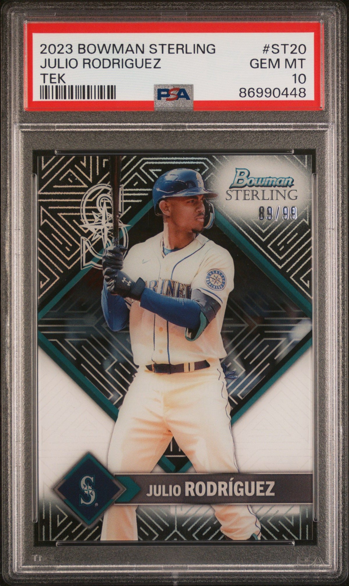 2023 Bowman Sterling Sterling Tek Julio Rodriguez PSA 10