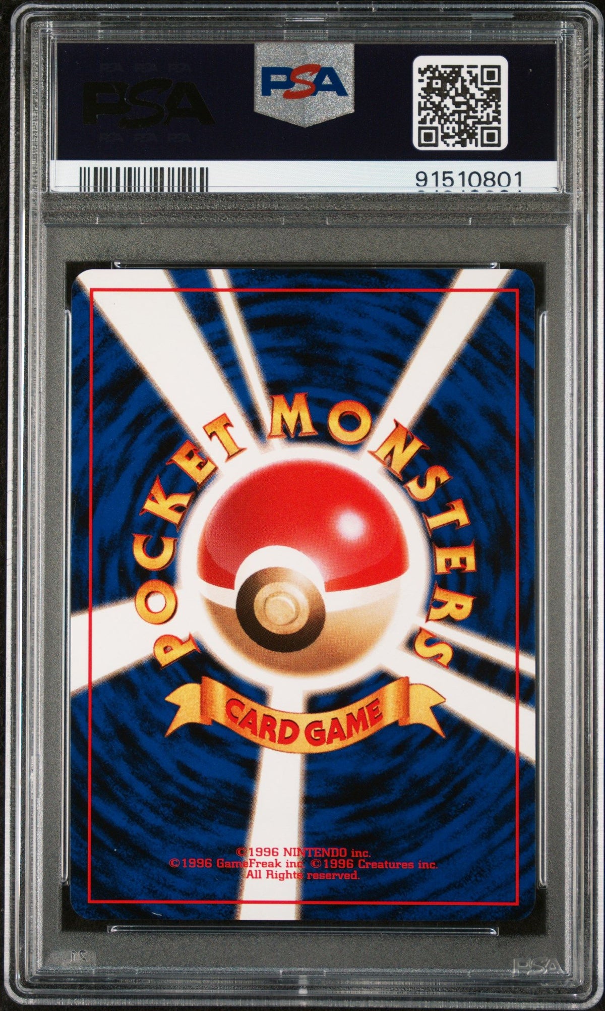 1997 Pokemon Japanese Rocket Dark Slowbro-Holo PSA 9