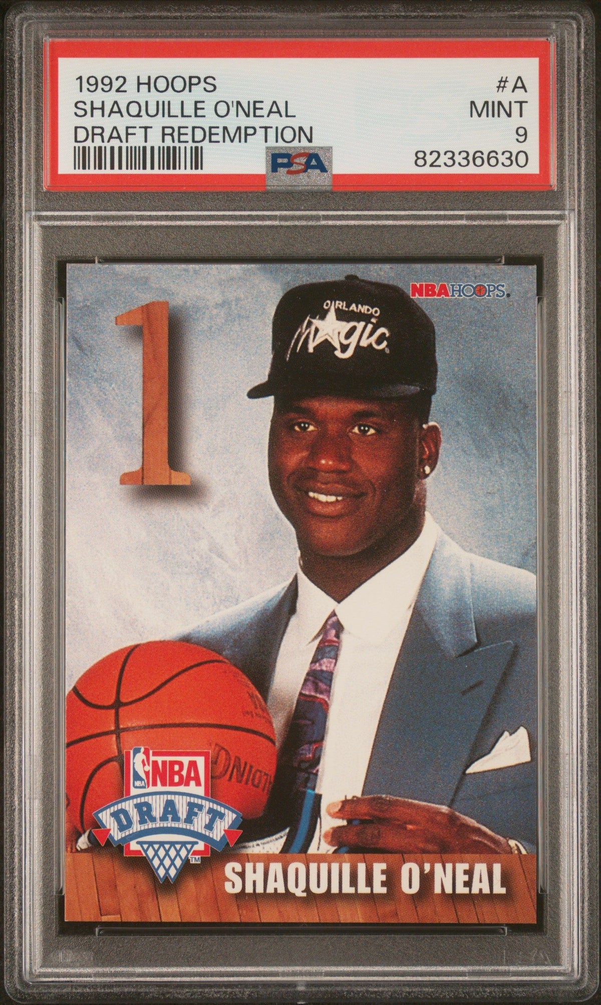 1992 Hoops Draft Redemption Shaquille O&#39;Neal Draft Redemption PSA 9