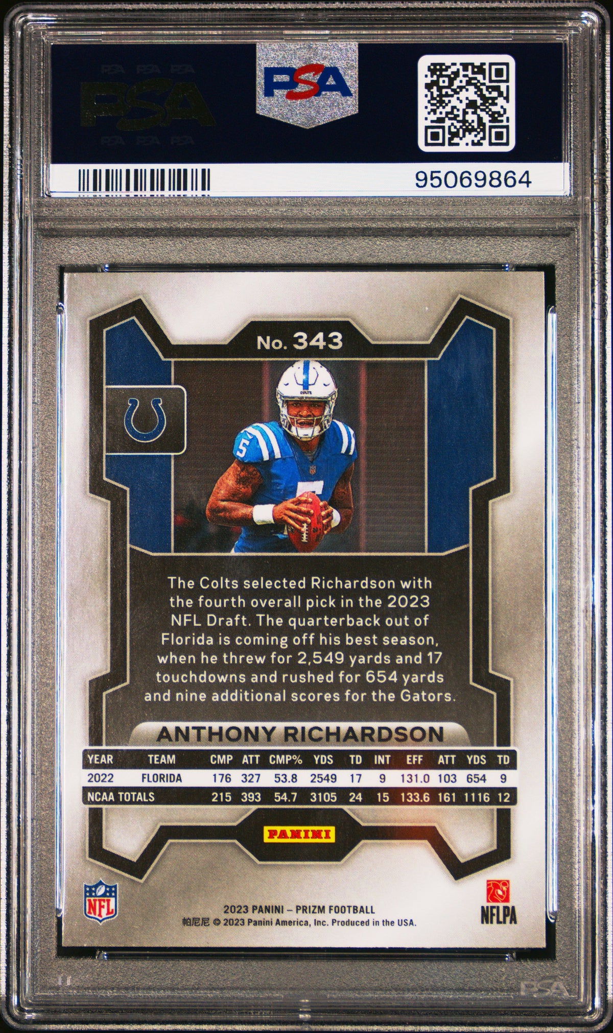 2023 Panini Prizm Anthony Richardson PSA 9 95069864