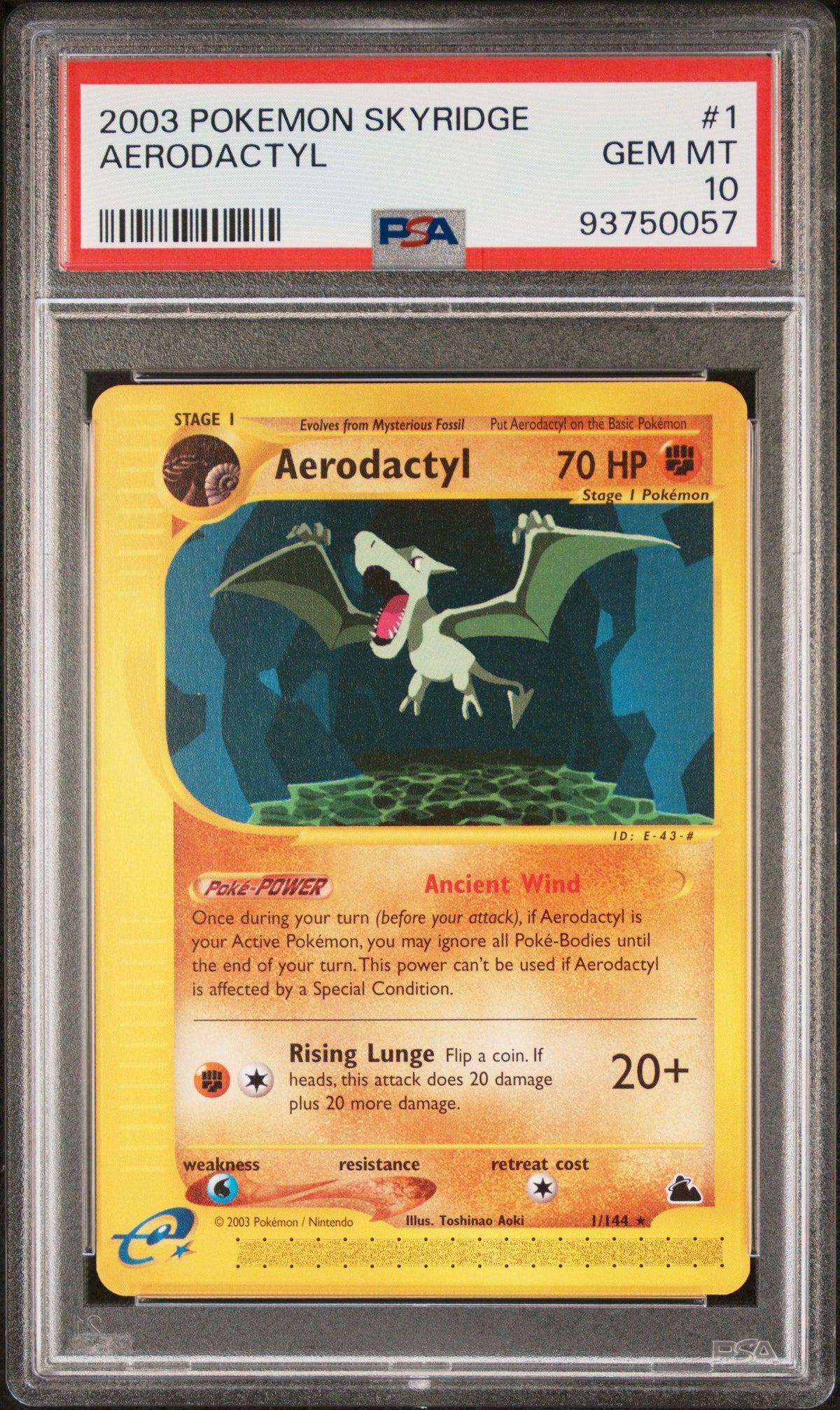 2003 Pokemon Skyridge Aerodactyl PSA 10