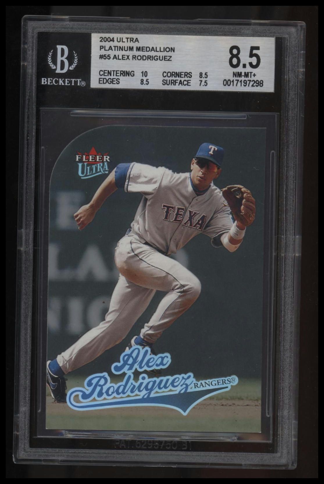 2004 Ultra Platinum Medallion Alex Rodriguez BGS 8.5