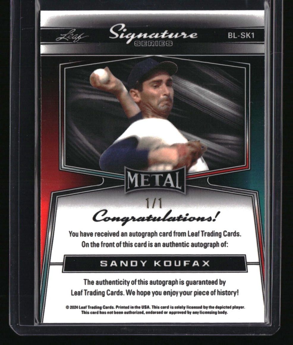 2024 Leaf Metal Signature Series Sandy Koufax Red Ice 1/1