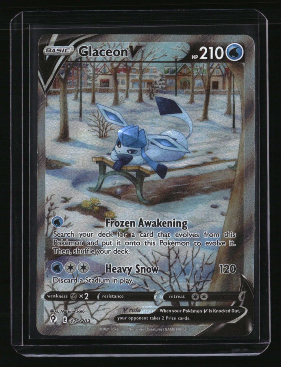 SWSH07: Evolving Skies Glaceon V (Alternate Full Art)