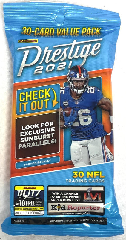 2021 Panini Prestige Football Cello Pack