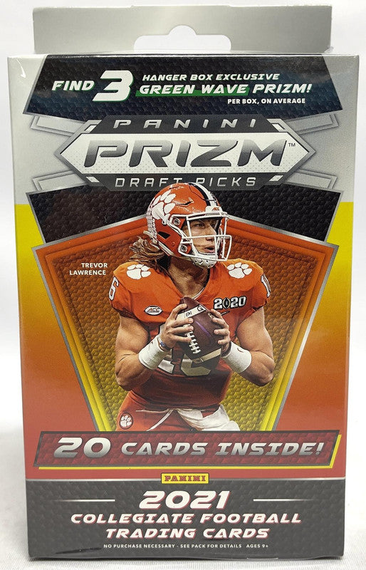 2021 Panini Prizm Draft Picks Football Hanger Box (Green Wave Prizms)