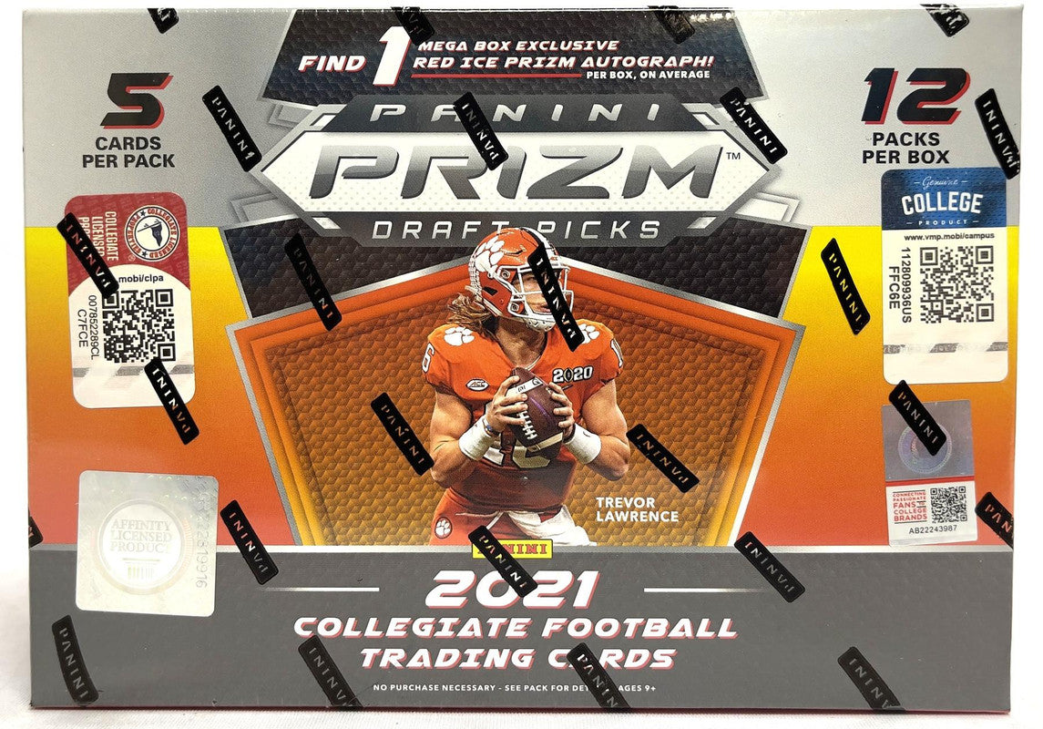 2021 Panini Prizm Draft Picks Football Mega Box (Red Ice Prizms!)