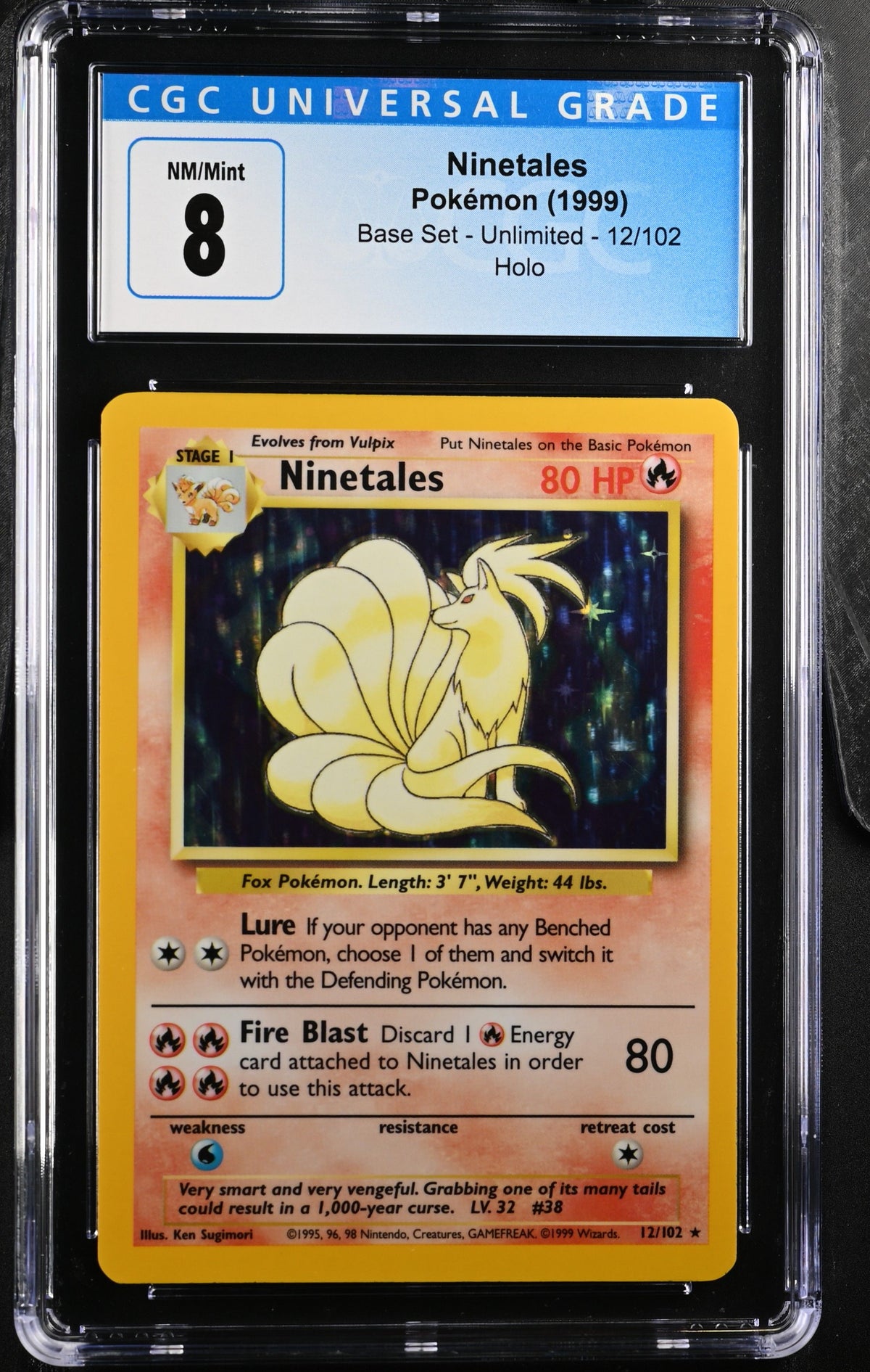 1999 Base Set - Unlimited Ninetales CGC 8