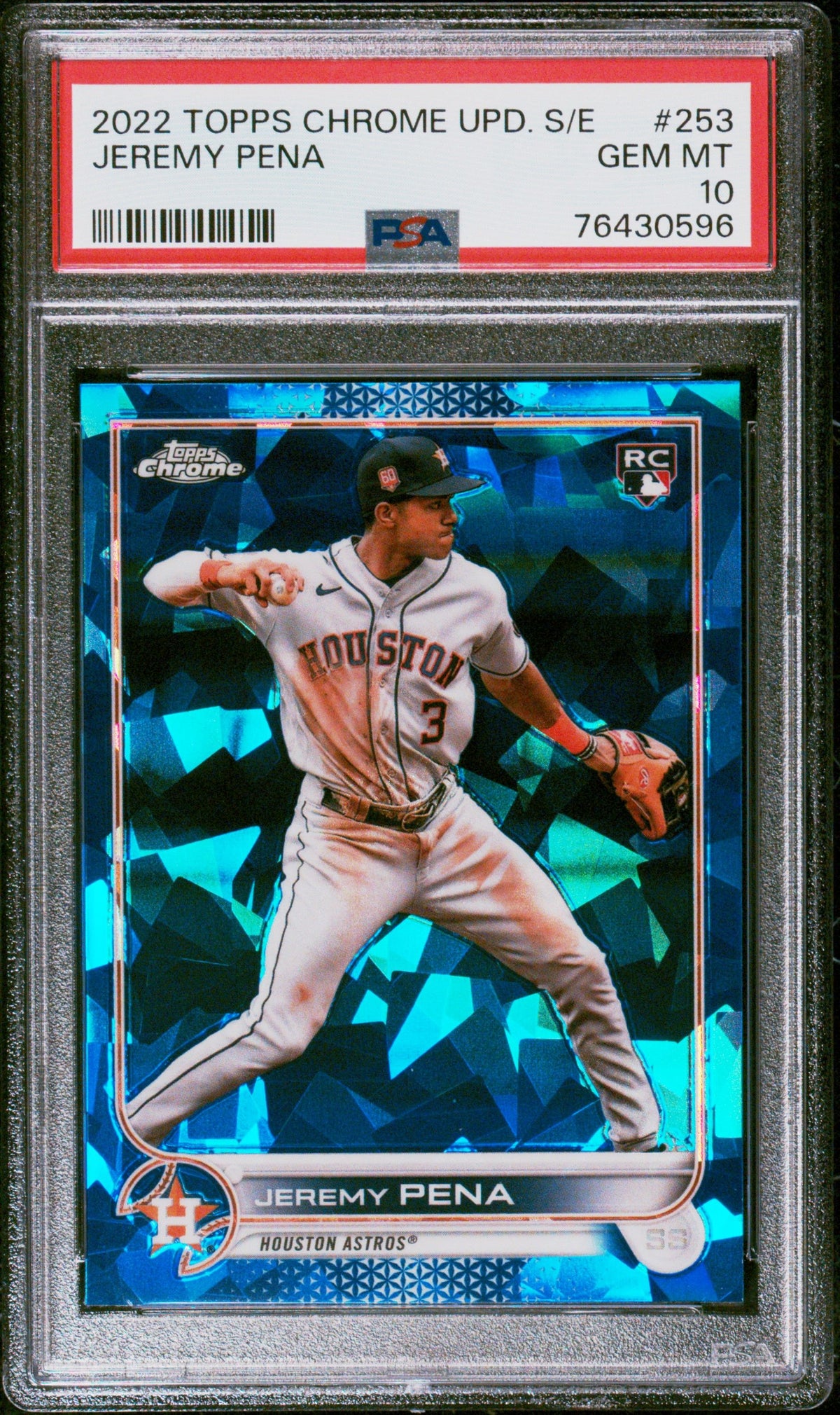 2022 Topps Chrome Update Sapphire Edition Jeremy Pena PSA 10