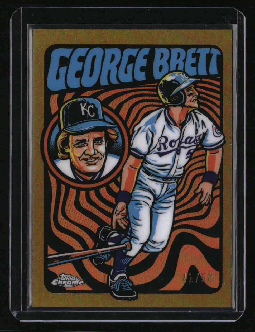 2024 Topps Chrome George Brett Ultraviolet All Stars Gold Refractor #/50