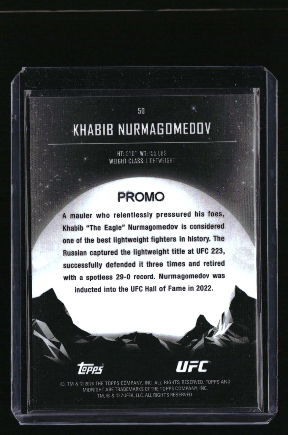 2024 Topps Midnight UFC Khabib Nurmagomedov