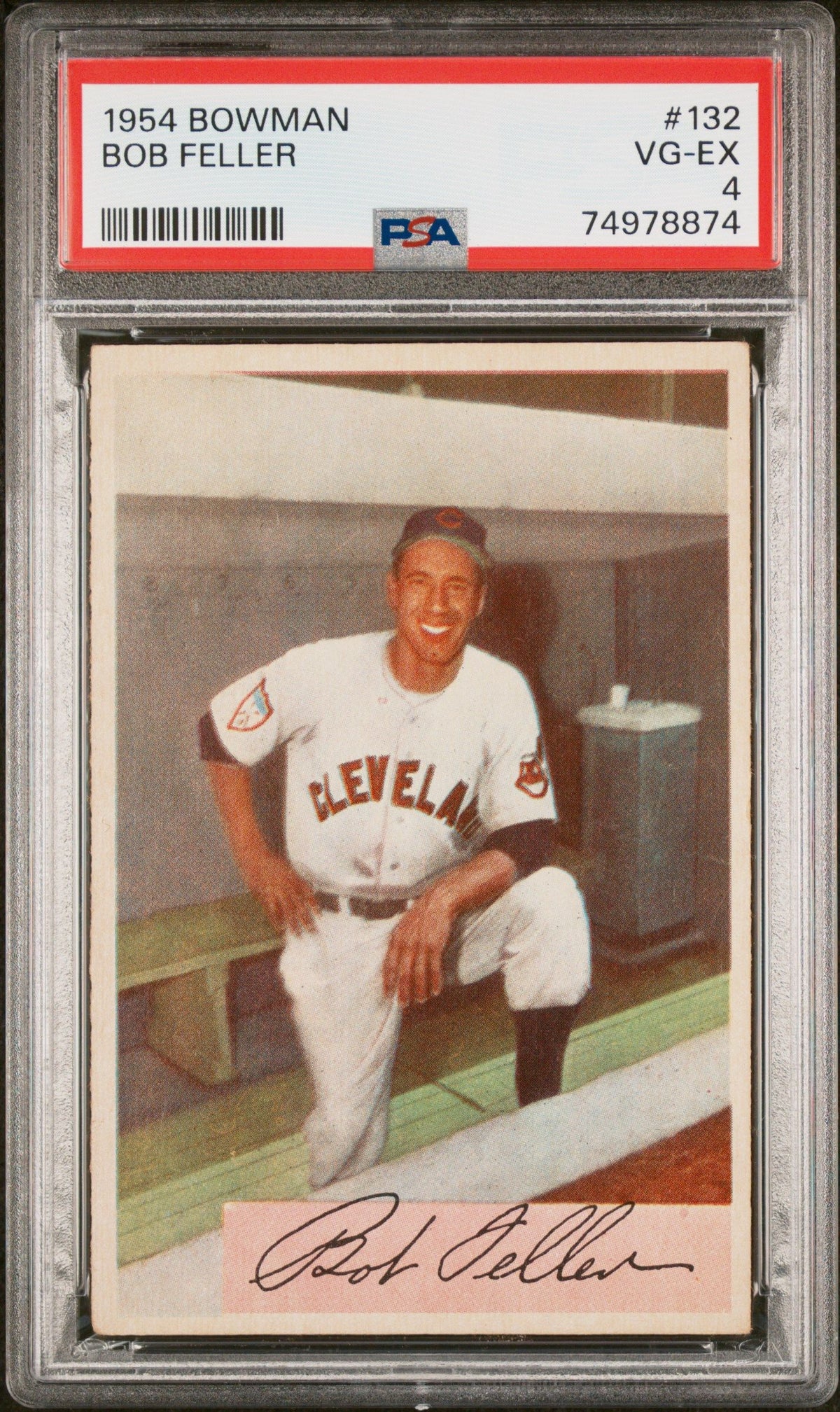 1954 Bowman #132 Bob Feller PSA 4