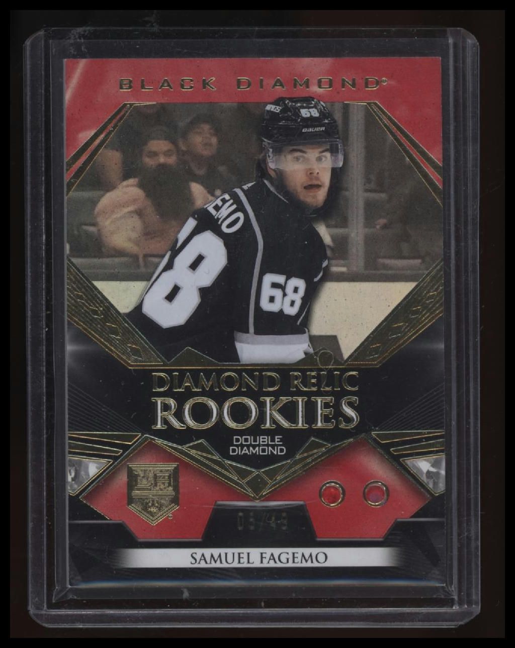 2022-23 Upper Deck Samuel Fagemo Diamond Relic Rookie Gems Ruby #/49